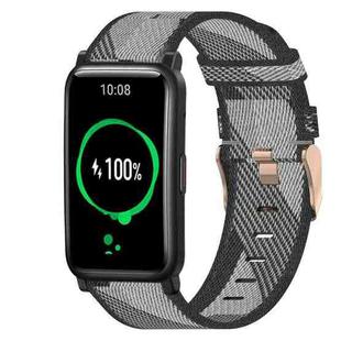 For Honor Watch ES 20mm Nylon Woven Watch Band(Grey)