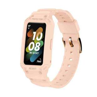 For Huawei Band 6 / 7 / Honor Band 6 JSM Integrated TPU Adjustable Elastic Watch Band (Pink)