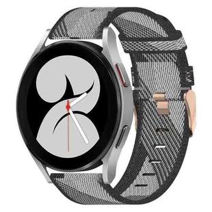 For Samsung Galaxy Watch 4 40mm 20mm Nylon Woven Watch Band(Grey)