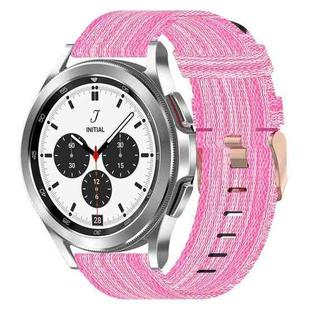 For Samsung  Galaxy Watch 4 Classic 42mm 20mm Nylon Woven Watch Band(Pink)
