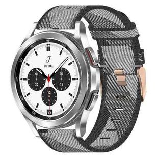 For Samsung  Galaxy Watch 4 Classic 42mm 20mm Nylon Woven Watch Band(Grey)