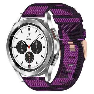 For Samsung  Galaxy Watch 4 Classic 42mm 20mm Nylon Woven Watch Band(Purple)