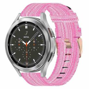 For Samsung  Galaxy Watch 4 Classic 46mm 20mm Nylon Woven Watch Band(Pink)