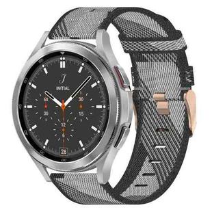 For Samsung  Galaxy Watch 4 Classic 46mm 20mm Nylon Woven Watch Band(Grey)