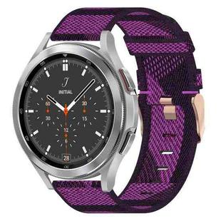 For Samsung  Galaxy Watch 4 Classic 46mm 20mm Nylon Woven Watch Band(Purple)