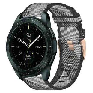 For Samsung Galaxy Watch 42mm 20mm Nylon Woven Watch Band(Grey)