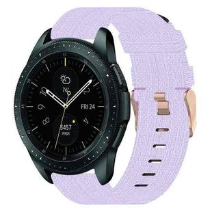 For Samsung Galaxy Watch 42mm 20mm Nylon Woven Watch Band(Light Purple)