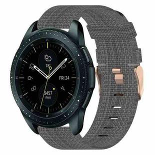 For Samsung Galaxy Watch 42mm 20mm Nylon Woven Watch Band(Dark Grey)