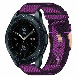 For Samsung Galaxy Watch 42mm 20mm Nylon Woven Watch Band(Purple)