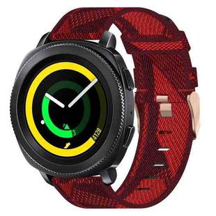 For Samsung Gear Sport 20mm Nylon Woven Watch Band(Red)