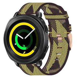 For Samsung Gear Sport 20mm Nylon Woven Watch Band(Yellow)