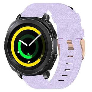 For Samsung Gear Sport 20mm Nylon Woven Watch Band(Light Purple)