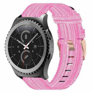 For Samsung Gear S2 Classic 20mm Nylon Woven Watch Band(Pink)