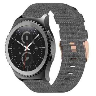 For Samsung Gear S2 Classic 20mm Nylon Woven Watch Band(Dark Grey)