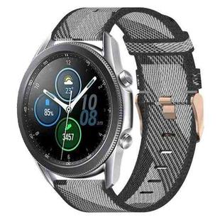 For Samsung Galaxy Watch3 45mm 22mm Nylon Woven Watch Band(Grey)