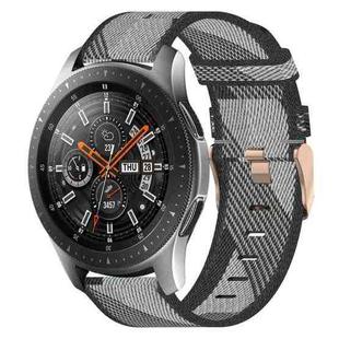 For Samsung Galaxy Watch 46mm 22mm Nylon Woven Watch Band(Grey)