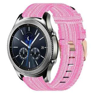 For Samsung Gear S3 Classic 22mm Nylon Woven Watch Band(Pink)
