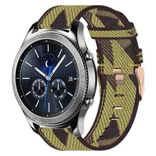 For Samsung Gear S3 Classic 22mm Nylon Woven Watch Band(Yellow)