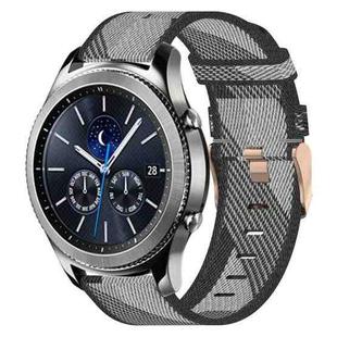 For Samsung Gear S3 Classic 22mm Nylon Woven Watch Band(Grey)