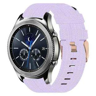 For Samsung Gear S3 Classic 22mm Nylon Woven Watch Band(Light Purple)
