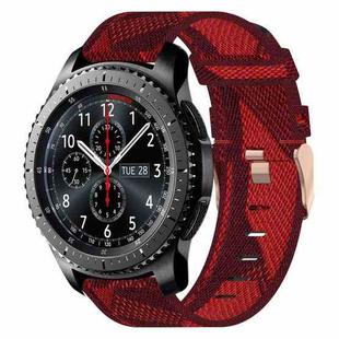 For Samsung Gear S3 Frontier 22mm Nylon Woven Watch Band(Red)