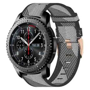 For Samsung Gear S3 Frontier 22mm Nylon Woven Watch Band(Grey)