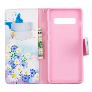 Colored Drawing Pattern Horizontal Flip Leather Case for Samsung Galaxy S10 Plus,with Holder & Card Slots & Wallet(Butterfly Love)