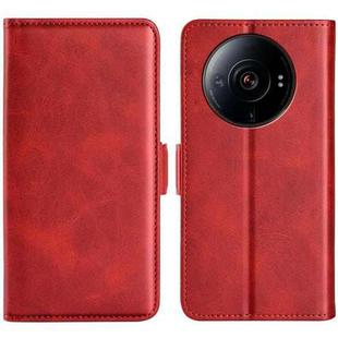 For Xiaomi 12S Ultra Dual-side Magnetic Buckle Horizontal Flip Leather Phone Case(Red)