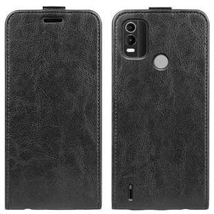 For Nokia C21 Plus R64 Texture Vertical Flip Leather Phone Case(Black)