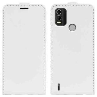 For Nokia C21 Plus R64 Texture Vertical Flip Leather Phone Case(White)