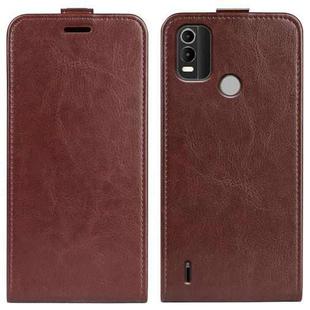 For Nokia C21 Plus R64 Texture Vertical Flip Leather Phone Case(Brown)