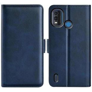 For Nokia G11 Plus Dual-side Magnetic Buckle Horizontal Flip Leather Phone Case(Dark Blue)