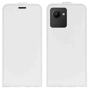For OPPO Realme C30 4G R64 Texture Vertical Flip Leather Phone Case(White)