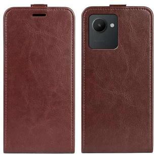 For OPPO Realme C30 4G R64 Texture Vertical Flip Leather Phone Case(Brown)