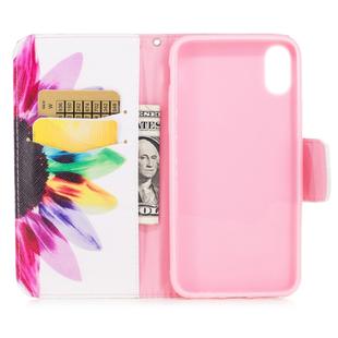 Colored Drawing Pattern Horizontal Flip Leather Case for Samsung Galaxy S10e,with Holder & Card Slots & Wallet(Sunflower)