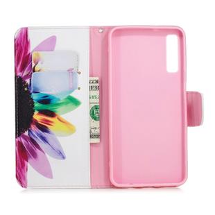 Colored Drawing Pattern Horizontal Flip Leather Case for Samsung Galaxy A7&A750,with Holder & Card Slots & Wallet(Sunflower)