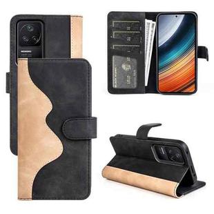 For Xiaomi Redmi K40S Stitching Horizontal Flip Leather Phone Case(Black)