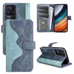 For Xiaomi Redmi K40S Stitching Horizontal Flip Leather Phone Case(Blue)