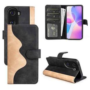 For Honor X40i Stitching Horizontal Flip Leather Phone Case(Black)