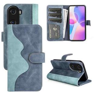 For Honor X40i Stitching Horizontal Flip Leather Phone Case(Blue)