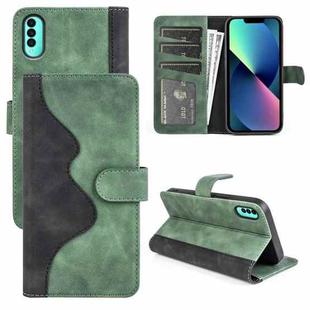 For Wiko T50 Stitching Horizontal Flip Leather Phone Case(Green)