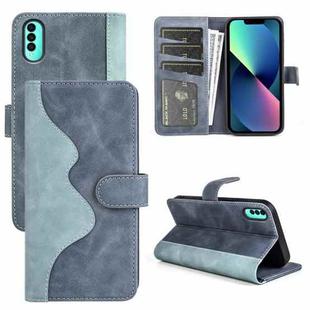 For Wiko T50 Stitching Horizontal Flip Leather Phone Case(Blue)