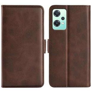 For OnePlus Nord CE 2 Lite Dual-side Magnetic Buckle Horizontal Flip Leather Phone Case(Brown)