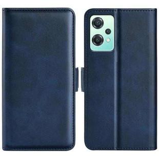 For OnePlus Nord CE 2 Lite Dual-side Magnetic Buckle Horizontal Flip Leather Phone Case(Dark Blue)