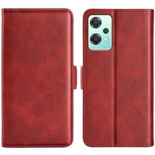 For OnePlus Nord CE 2 Lite Dual-side Magnetic Buckle Horizontal Flip Leather Phone Case(Red)