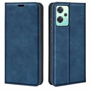 For OnePlus Nord CE 2 Lite Retro-skin Magnetic Suction Leather Phone Case(Dark Blue)