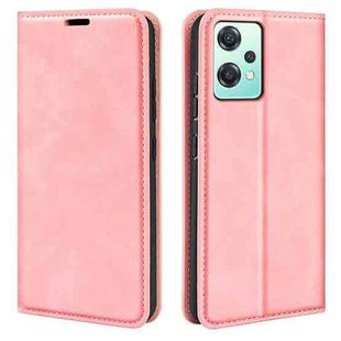 For OnePlus Nord CE 2 Lite Retro-skin Magnetic Suction Leather Phone Case(Pink)