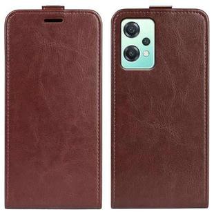 For OnePlus Nord CE 2 Lite 5G R64 Texture Vertical Flip Leather Phone Case(Brown)