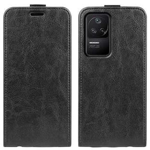For Xiaomi Redmi K40S R64 Texture Vertical Flip Leather Phone Case(Black)