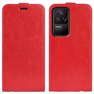 For Xiaomi Redmi K40S R64 Texture Vertical Flip Leather Phone Case(Red)